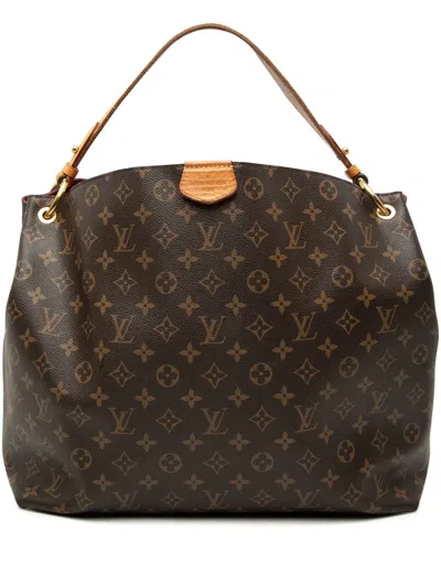 Pre-owned Louis Vuitton 2018 Monogram Graceful Mm Shoulder Bag In Brown