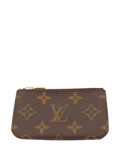 Pre-owned Louis Vuitton 2018 Monogram Key Pouch Coin Pouch In Brown