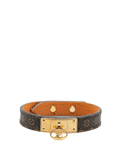 Pre-owned Louis Vuitton 2018 Monogram Logomania Bracelet Costume Bracelet In Brown