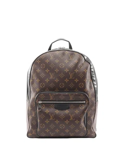 Pre-owned Louis Vuitton 2018 Monogram Macassar Josh Backpack In Brown