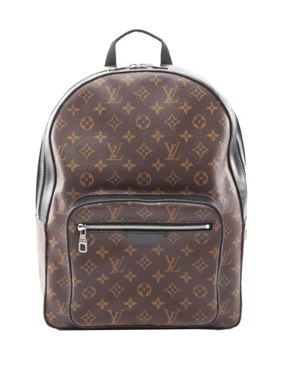 Pre-owned Louis Vuitton 2018 Monogram Macassar Josh Backpack In Brown