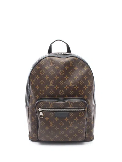 Pre-owned Louis Vuitton 2018 Monogram Macassar Josh Backpack In Brown