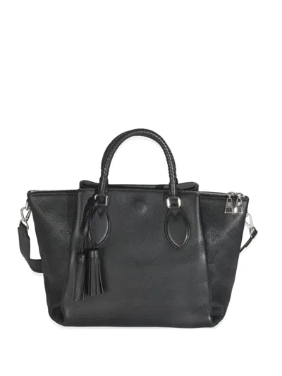 Pre-owned Louis Vuitton 2018 Monogram Mahina Haumea Leather Tote Bag In Black