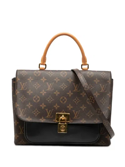 Pre-owned Louis Vuitton 2018 Monogram Marignan Satchel In Black