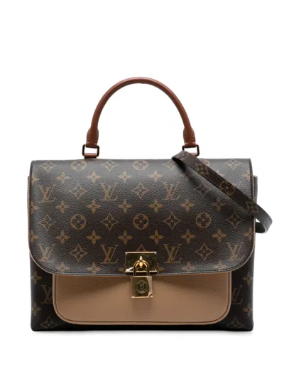 Pre-owned Louis Vuitton 2018 Monogram Marignan Satchel In Brown