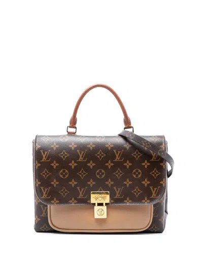 Pre-owned Louis Vuitton 2018 Monogram Marignan Satchel In Brown