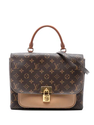 Pre-owned Louis Vuitton 2018 Monogram Marignan Satchel In Brown