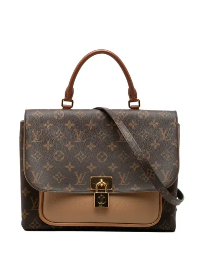 Pre-owned Louis Vuitton 2018 Monogram Marignan Satchel In Brown