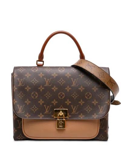 Pre-owned Louis Vuitton 2018 Monogram Marignan Satchel In Brown