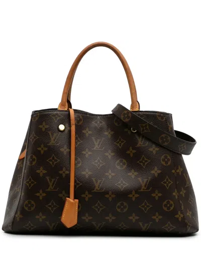 Pre-owned Louis Vuitton 2018 Monogram Montaigne Mm Satchel