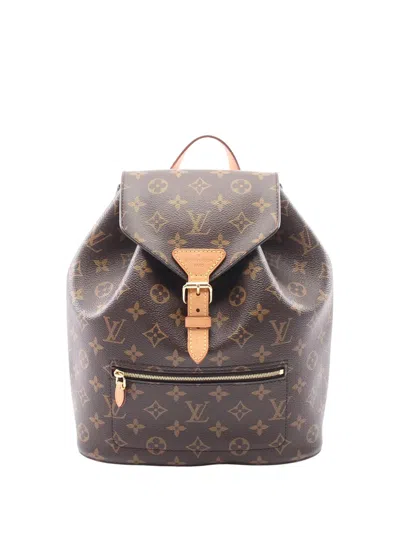 Pre-owned Louis Vuitton 2018 Monogram Montsouris Backpack In Brown