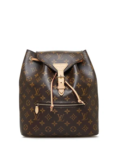 Pre-owned Louis Vuitton 2018  Monogram Montsouris Backpack In Brown
