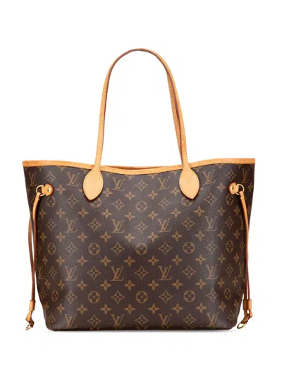 Pre-owned Louis Vuitton 2018 Monogram Neverfull Mm Tote Bag In Brown