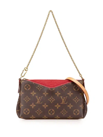 Pre-owned Louis Vuitton 2018 Monogram Pallas Clutch Satchel