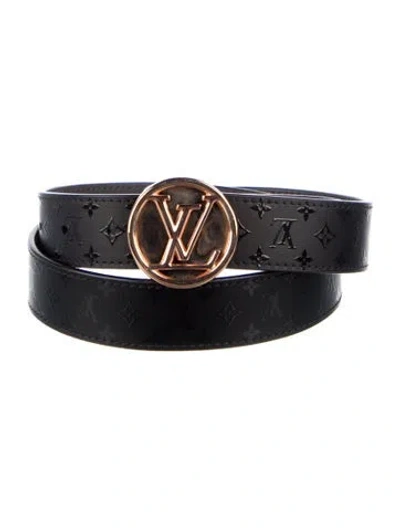 Pre-owned Louis Vuitton 2018 Monogram Pattern Belt In Black