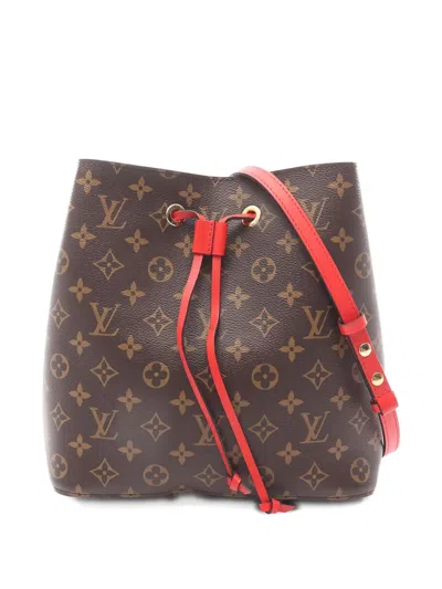 Pre-owned Louis Vuitton 2018 Monogram-pattern Bucket Bag In Brown