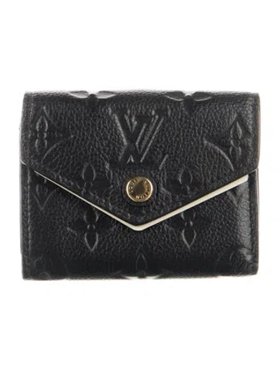 Pre-owned Louis Vuitton 2018 Monogram Pattern Zoé Wallet In Black