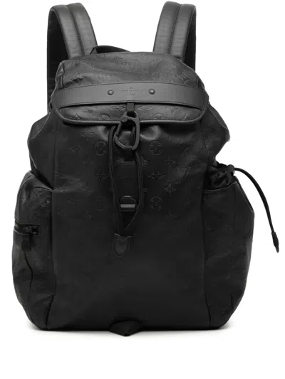 Pre-owned Louis Vuitton 2018 Monogram Shadow Discovery Backpack In Black