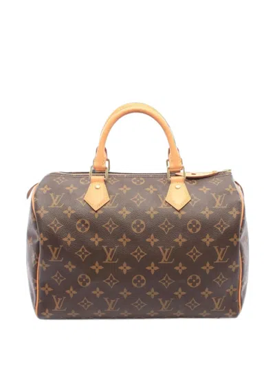 Louis Vuitton 2018 Monogram Speedy 30 Holdall Bag In Brown