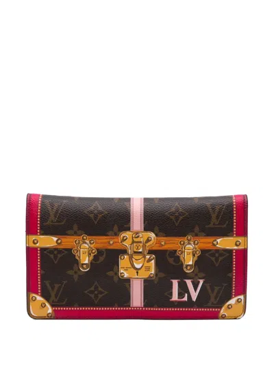 Pre-owned Louis Vuitton 2018 Monogram Summer Trunks Pochette Weekend Crossbody Bag In Brown