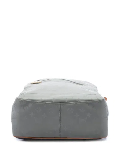 Pre-owned Louis Vuitton 2018 Monogram Titanium Pm Backpack In Grey
