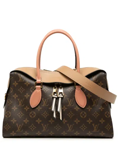 Pre-owned Louis Vuitton 2018 Monogram Tuileries Satchel In Brown