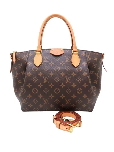 Pre-owned Louis Vuitton 2018 Monogram Turenne Mm Satchel In Brown