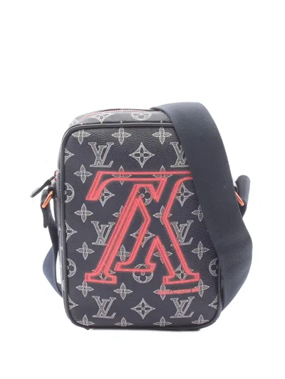 Pre-owned Louis Vuitton 2018 Monogram Upside Down Ink Danube Pm Crossbody Bag In Blue