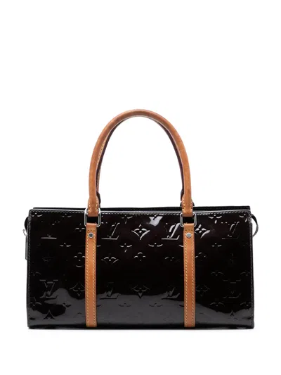 Pre-owned Louis Vuitton 2018 Monogram Vernis Neo Triangle Satchel In Purple