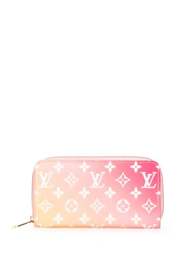 Pre-owned Louis Vuitton 2018 Monogram Vernis Valentines Day Zippy Wallet Long Wallets In Pink