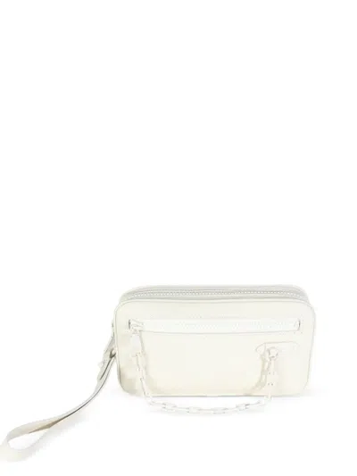 Pre-owned Louis Vuitton 2018 Monogram Volga Leather Clutch Bag In White