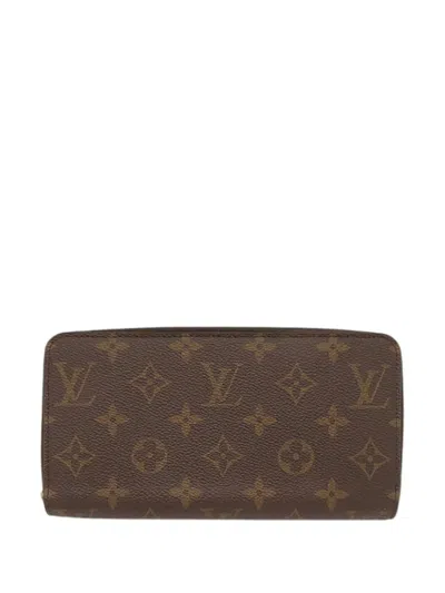 Pre-owned Louis Vuitton 2018 Monogram Zippy Wallet Long Wallets In Brown