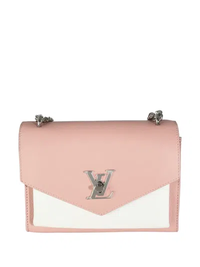Pre-owned Louis Vuitton 2018 Mylockme Bb Leather Shoulder Bag In Pink
