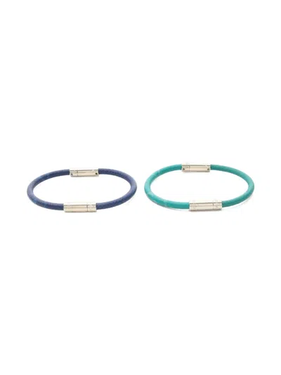 Pre-owned Louis Vuitton 2018 Neosplit Bracelet (set Of Two) In Silver