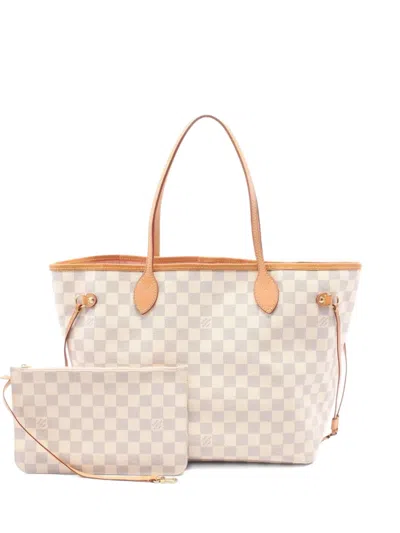 Pre-owned Louis Vuitton 2018 Neverfull Mm Tote Bag In Neutral