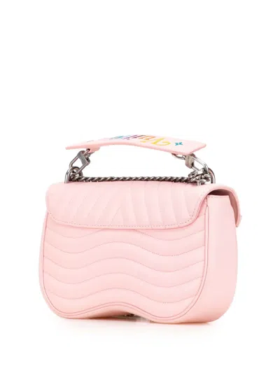 Pre-owned Louis Vuitton 2018 New Wave Chain Bag Mm Satchel In Pink