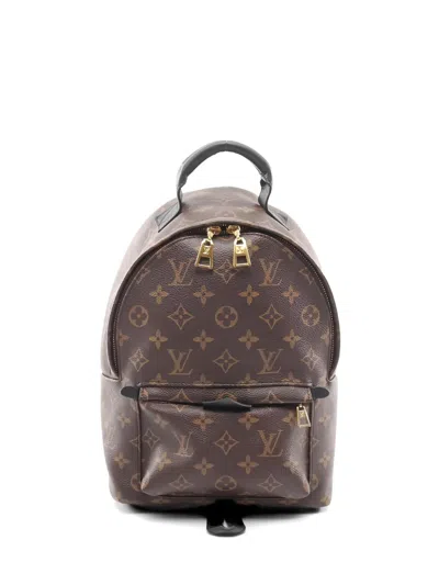 Pre-owned Louis Vuitton 2018 Palm Springs Pm Monogram Backpack In Brown