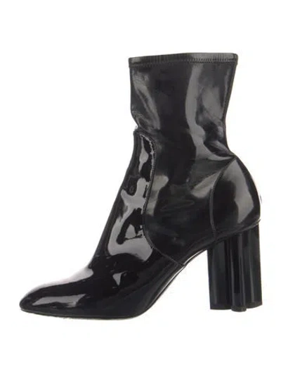 Pre-owned Louis Vuitton 2018 Patent Leather Sock Boots In Black