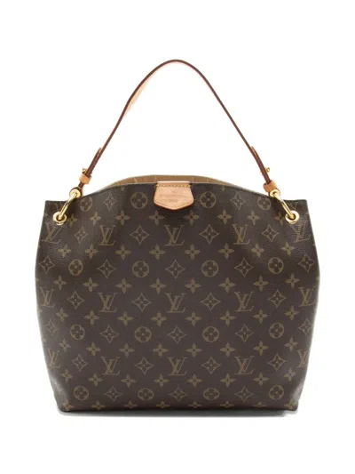 Pre-owned Louis Vuitton 2018 Pm Graceful Monogram Canvas Tote Bag In Brown