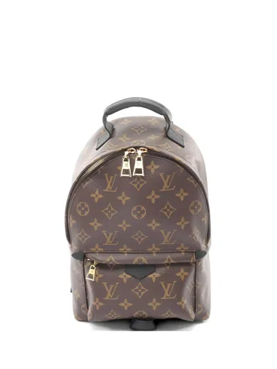Pre-owned Louis Vuitton 2018 Pm Palm Springs Monogram Backpack In Brown