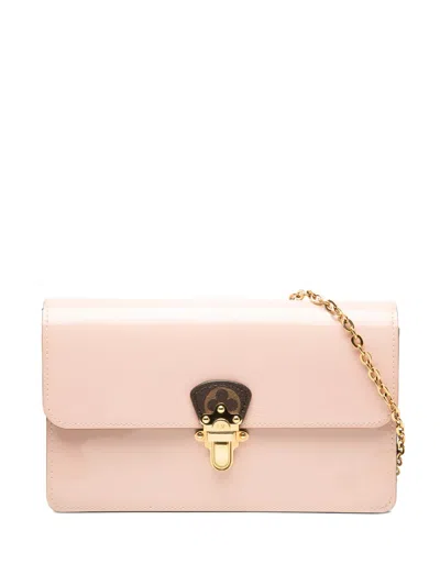 Pre-owned Louis Vuitton 2018 Portefeuille Cherrywood Wallet On Chain Crossbody Bag In Pink