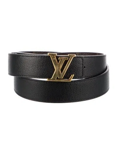 Pre-owned Louis Vuitton 2018 Reversible Lv Initiales 30mm Belt In Brown