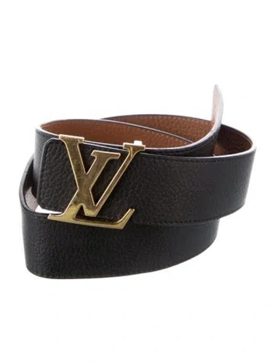 Pre-owned Louis Vuitton 2018 Reversible Taurillon Belt In Black