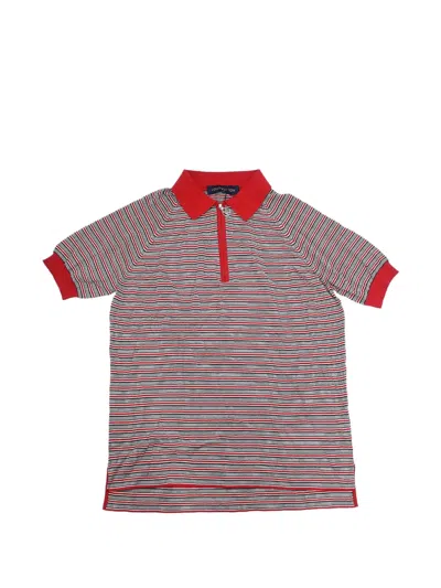 Pre-owned Louis Vuitton 2018 Striped Short-sleeve Polo Shirt In Red