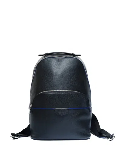 Pre-owned Louis Vuitton 2018 Taiga Anton Backpack In Black
