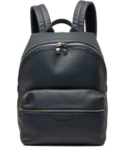 Pre-owned Louis Vuitton 2018 Taiga Discovery Pm Backpack In Blue