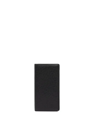 Pre-owned Louis Vuitton 2018 Taiga Portefeuille Brazza Bifold Wallet Long Wallets In Black