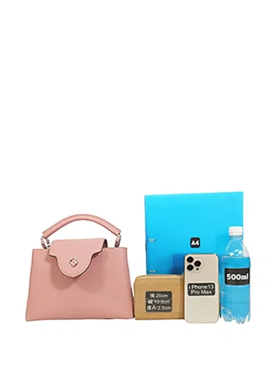 Pre-owned Louis Vuitton 2018 Taurillon Capucines Bb Satchel In Pink