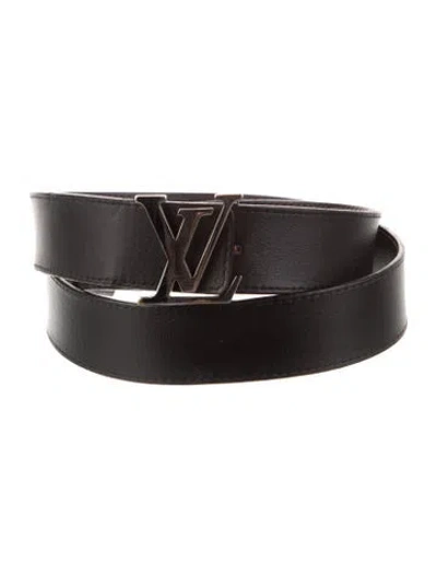 Pre-owned Louis Vuitton 2018 Taurillon Leather Belt Kit In Brown