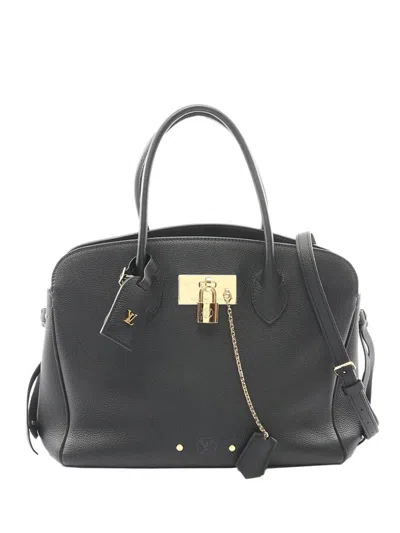 Pre-owned Louis Vuitton 2018 Taurillon Milla Mm Satchel In Black